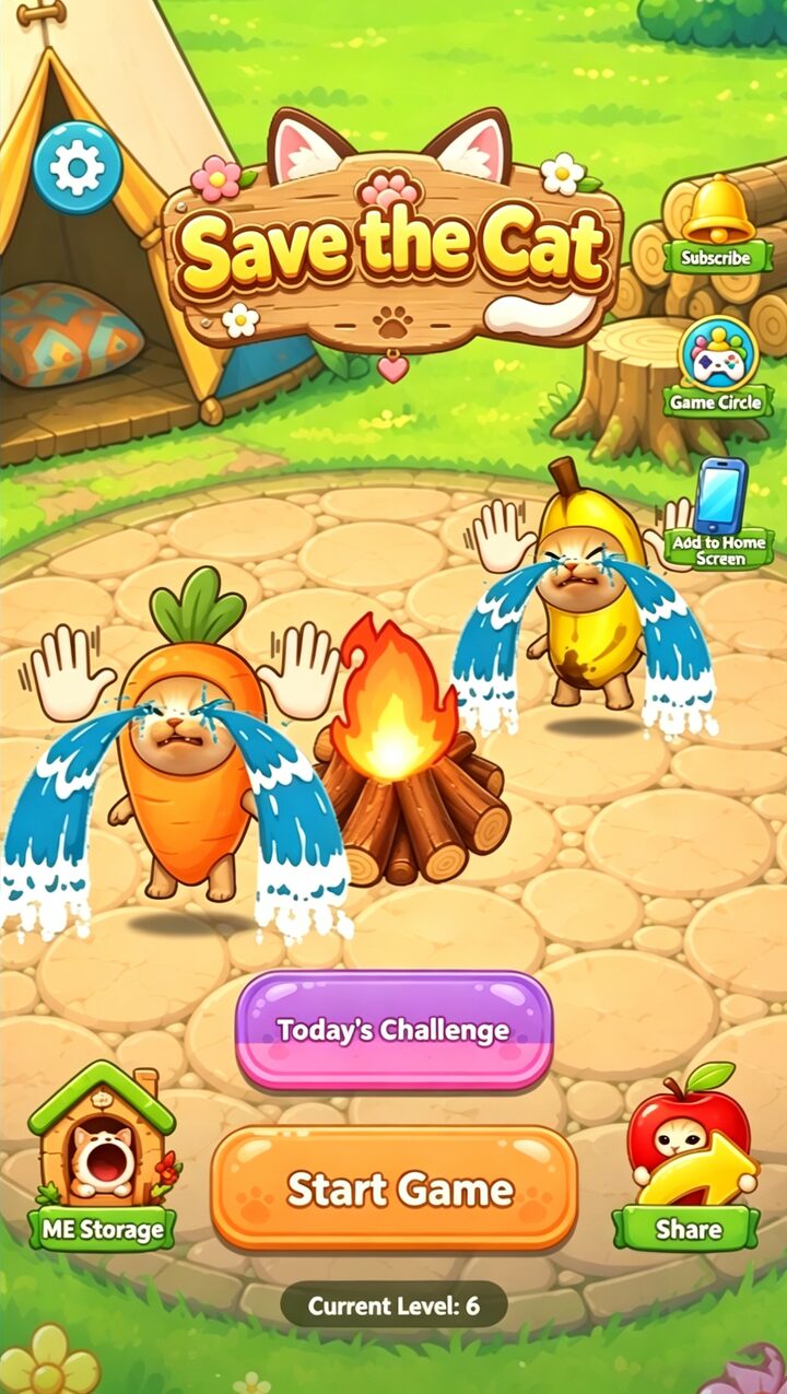 Save The Kitties title screen